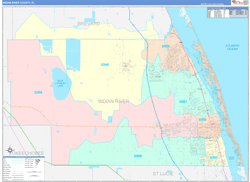 Indian River ColorCast Wall Map